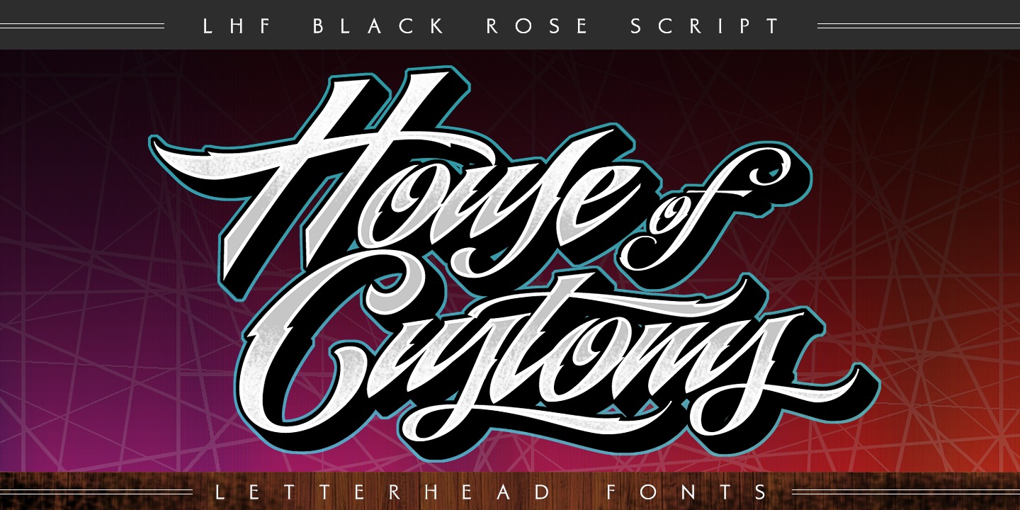 Ejemplo de fuente LHF Black Rose Script #1